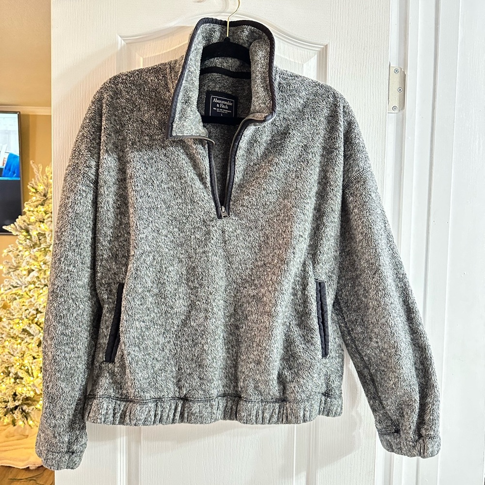 Abercrombie & Fitch half zip Sherpa jacket